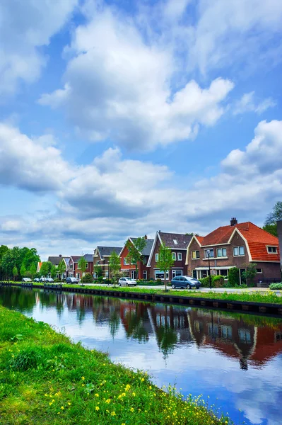 Cloudy morning in the small europe town. — Stock Photo, Image