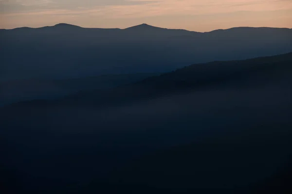 Paisagem Fundo Natureza Montanhas Pôr Sol — Fotografia de Stock