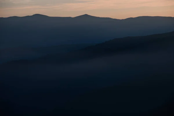 Landskap Bakgrund Natur Berg Solnedgång — Stockfoto