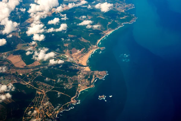 Tiro aéreo de um avião Imagens De Bancos De Imagens