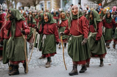 Amtzell 'deki Dorf Fastnacht Umzug