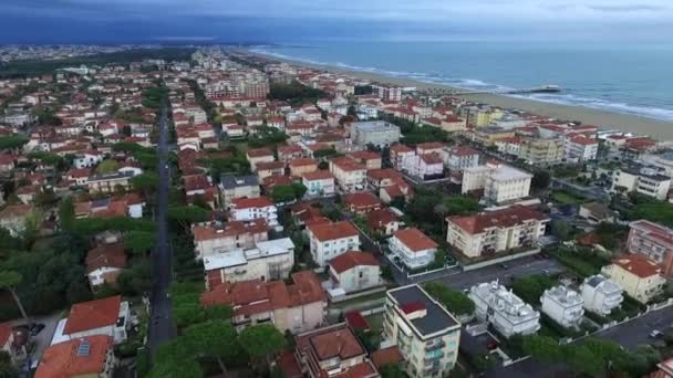 Aerial Video of the Seafront of the Italian Town