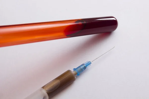 Трубки крови, как анализ крови — стоковое фото