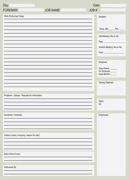 Libro de seguridad en blanco formulario de página — Archivo Imágenes Vectoriales