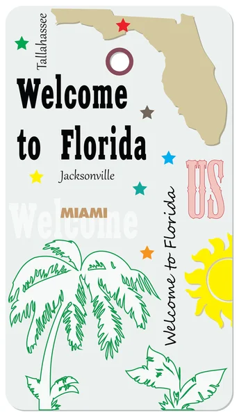Bienvenido a Florida - Mark — Archivo Imágenes Vectoriales
