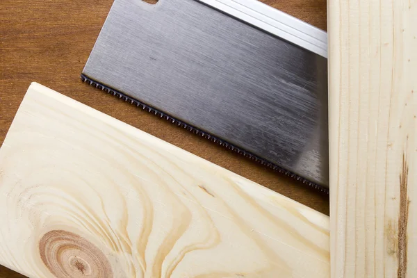 Board sawn handsaw — Stock Photo, Image