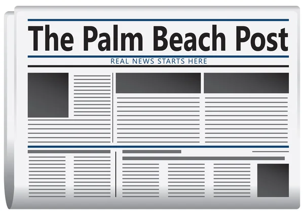 Florida - il Palm Beach Post — Vettoriale Stock