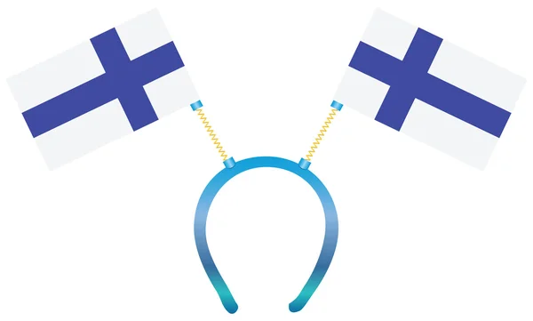 Şapkalar bayrağı Finlandiya — Stok Vektör