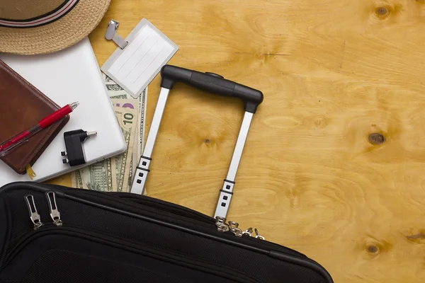 Traveler koffer cruciale zakelijke vragen — Stockfoto