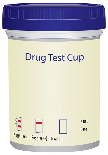 Copa de prueba de drogas — Vector de stock