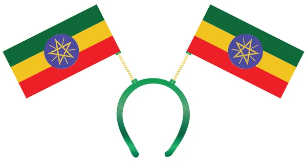 Headgear flag Ethiopia — Stock Vector