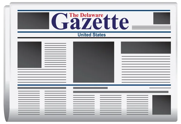 The Delaware Gazette — Stock Vector