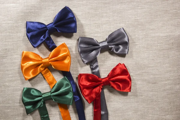 Set the bow tie in different colors for the celebration — Stock Photo, Image