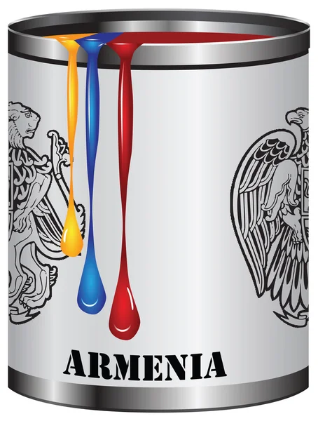 Pintar el color de la bandera Armenia — Archivo Imágenes Vectoriales