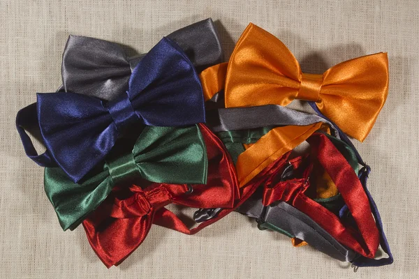 Set the bow tie in different colors for the celebration — Stock Photo, Image