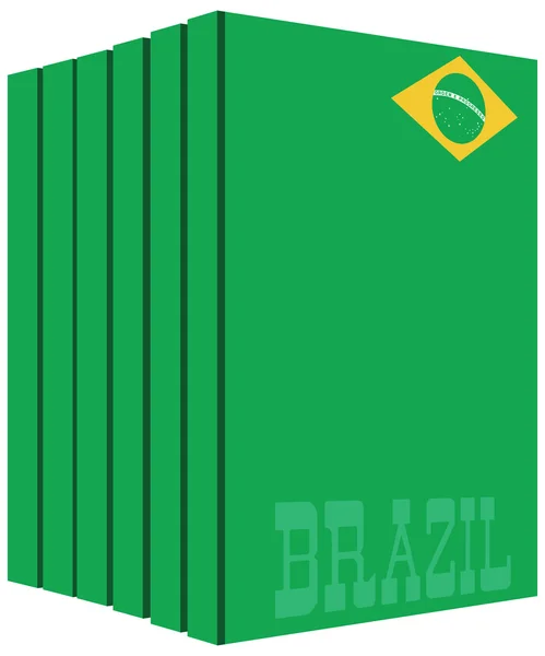 Libros de Brasil — Vector de stock