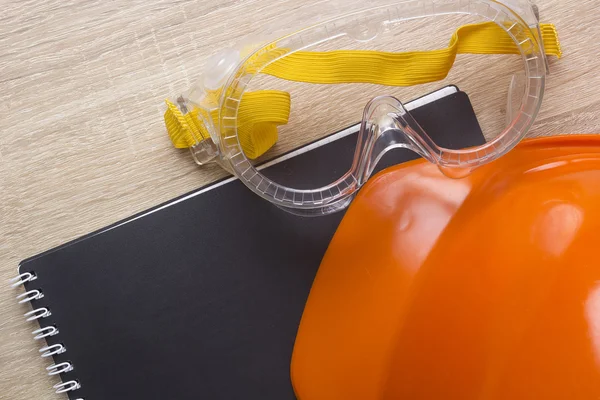 Industrial orange helmet