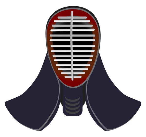 Masque d'escrime pour pratiquer le kendo — Image vectorielle