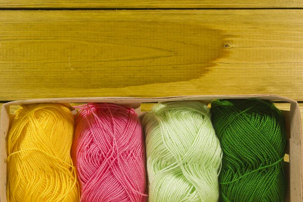Set of threads for knitting — Stock Photo, Image