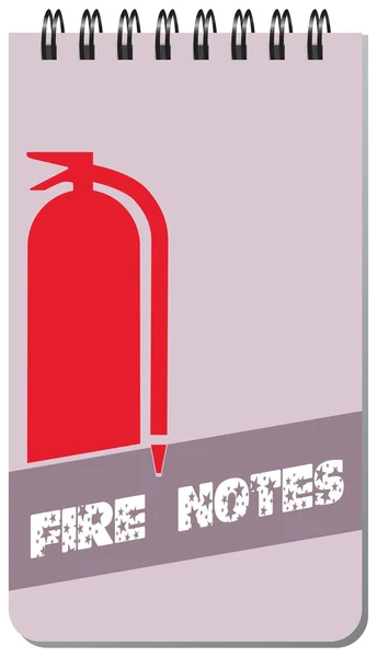 Bloc-notes pour la caserne de pompiers — Image vectorielle