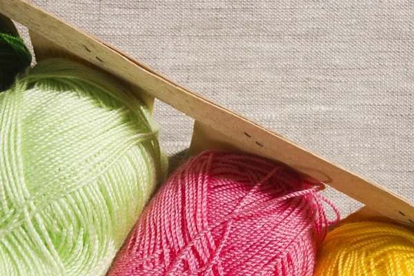 Set of threads for knitting — Stock Photo, Image