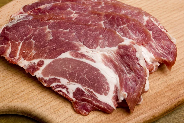 Schweinefleischscheiben — Stockfoto