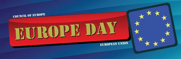 Banner zum Europatag — Stockvektor