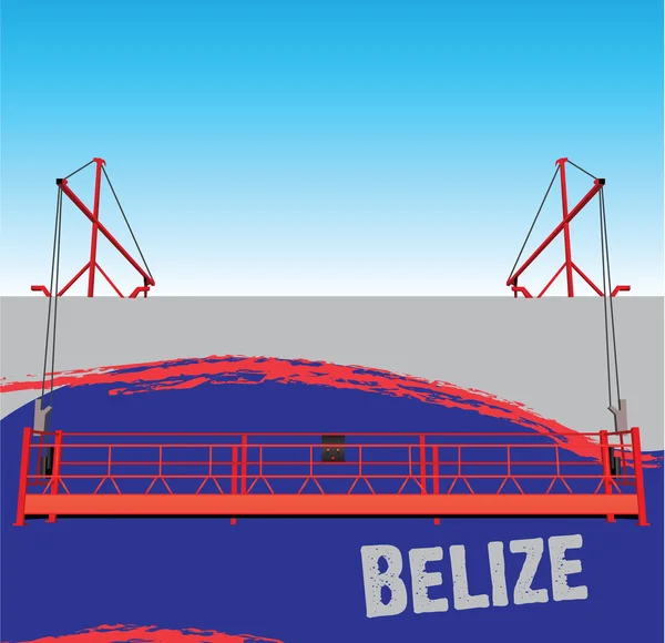 Muur met symbolen Belize — Stockvector