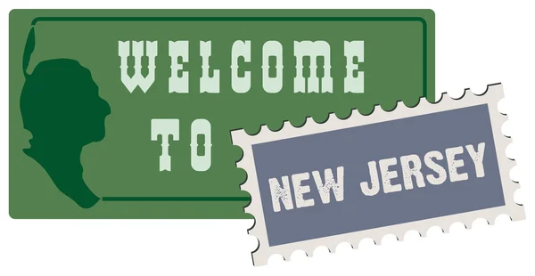 Bienvenido a Nueva Jersey — Archivo Imágenes Vectoriales