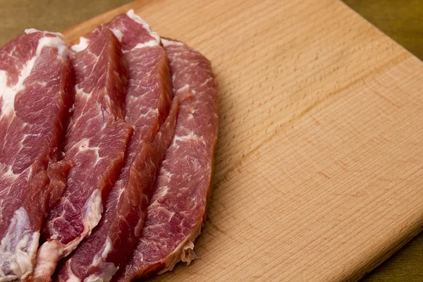 Sliced pork meat — Stock Photo, Image