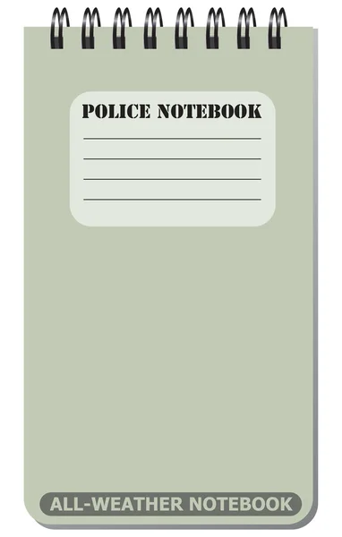 Minden időjárási notebook használt a rendőrség — Stock Vector