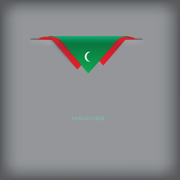 Banner Maledivy s národní symboly — Stockový vektor