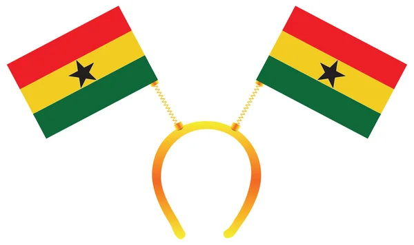 Huvudbonader flagga Ghana — Stock vektor
