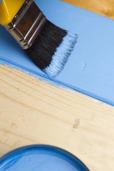 Painting with a paint brush — Stock Photo, Image