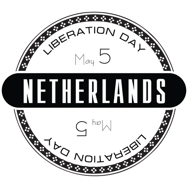 Stamp Liberation Day Netherlands — Stock Vector