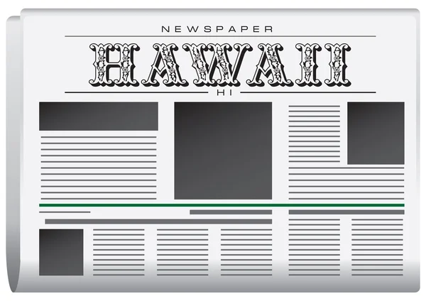 Newspaper State of Hawaii — Stock Vector