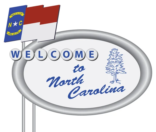 Bienvenue en Caroline du Nord — Image vectorielle