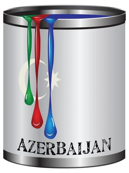 Tres colores la bandera de Azerbaiyán — Archivo Imágenes Vectoriales