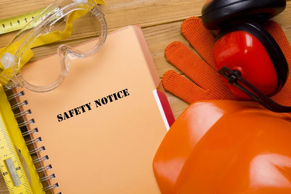 Standard safety equipment fot construction industry — Stock Photo, Image