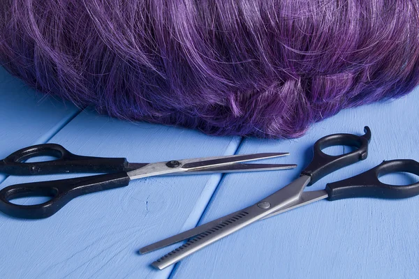 Hairdressing different scissors — Stock Photo, Image