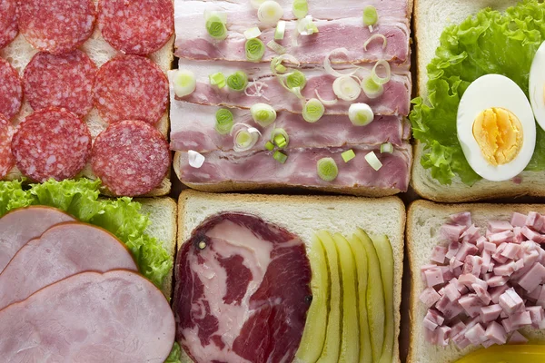 Natura morta di sandwich — Foto Stock