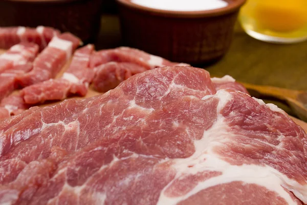 Raw pork meat close-up — Stock Photo, Image