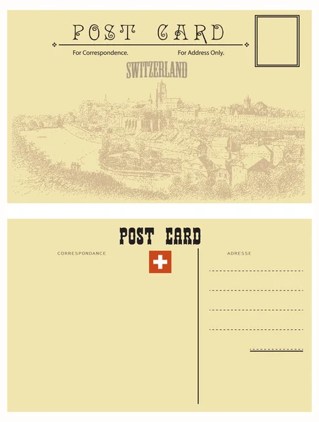 Швейцарія листівки вектор — стоковий вектор