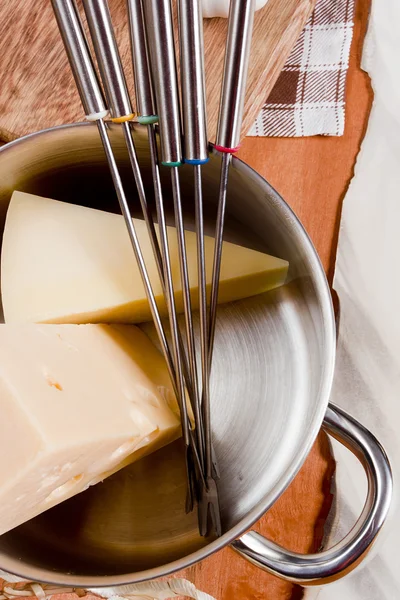 Ensemble spécial d'ustensiles pour fondue — Photo