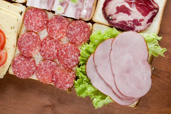 Still life of sandwiches — Stock Photo, Image