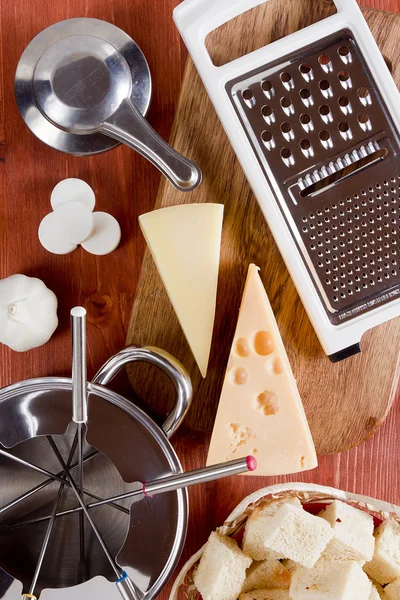 Besondere Utensilien für Fondue — Stockfoto