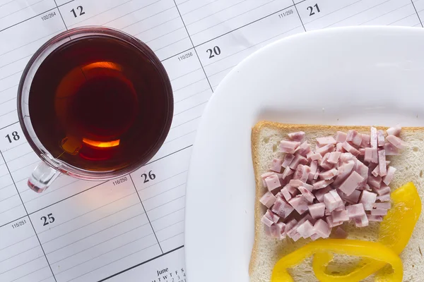 Fresh open sandwich — Stock Photo, Image