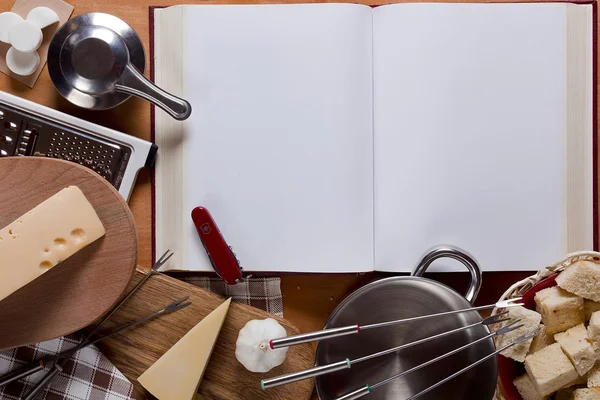 Utensilios y alimentos Fondue —  Fotos de Stock