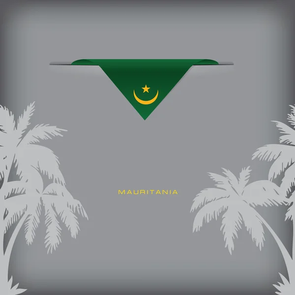 Vettore Banner Mauritania — Vettoriale Stock