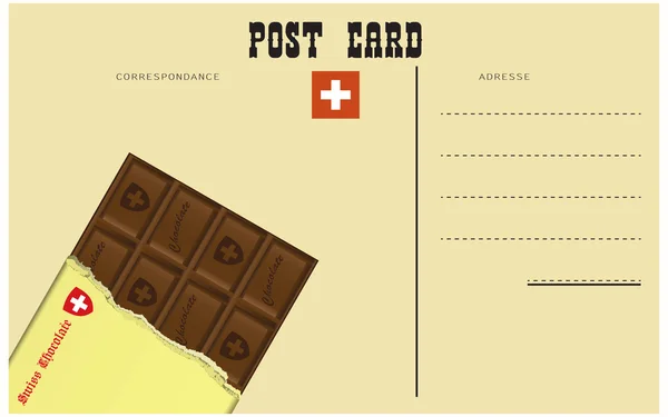 Vintage Zwitserse briefkaart — Stockvector